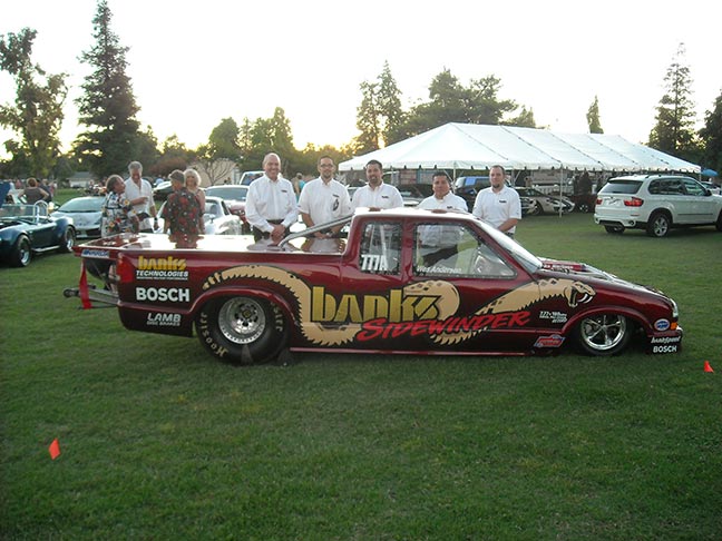 The Banks Sidewinder S-10 poses with Gale and the gang