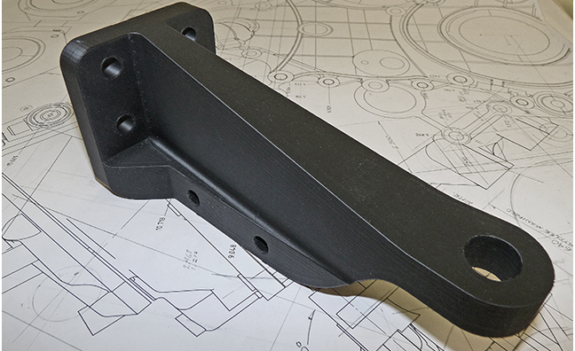 ABS plastic part (marine motor mount prototype)