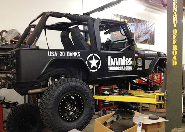 Installing Nitto Tires and Bilstein suspension on the Banks Sidewinder Turbo Jeep