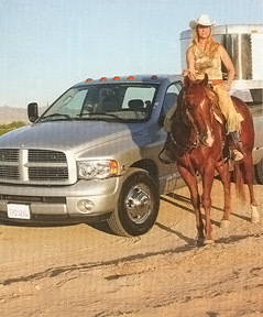 Truck owner and rodeo rider Julie Hayden