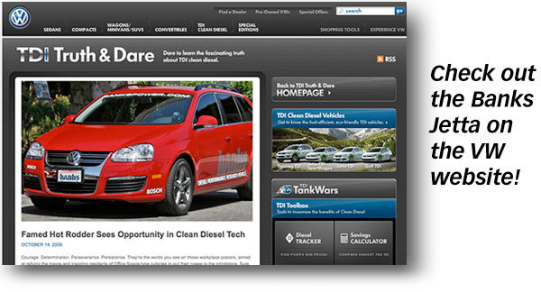 Banks on VW website